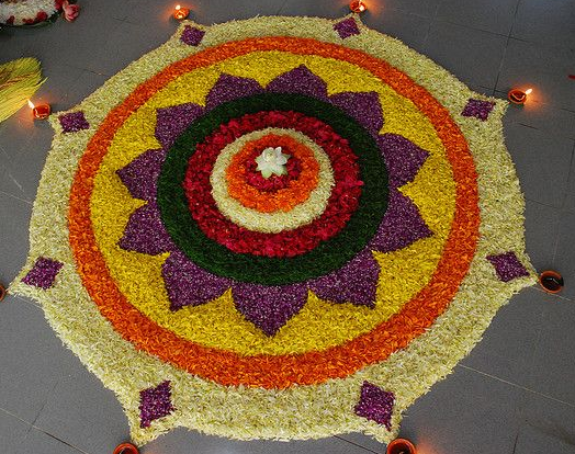 very easy onam pookalam designs