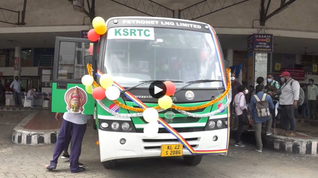 KSRTC launches first LNG bus service - Kerala9.com KSRTC launches first LNG bus service