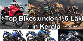 Top Bikes under 1 5 Lakh in Kerala