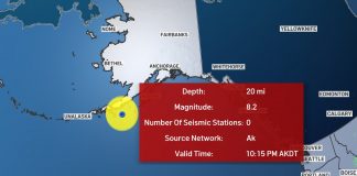 Strong earthquake in Alaska
