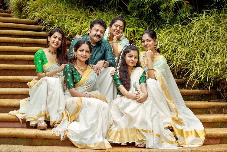 krishnakumar family onam photos