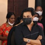 dileep at kpac lalitha funeral photos 008