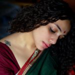 ann augustine new photos in green saree 001