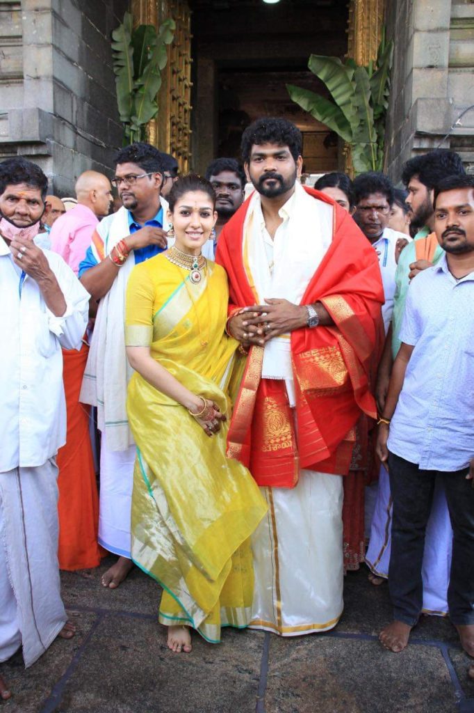 Nayanthara And Vignesh Shivan At Tirupati After Marriage Photos