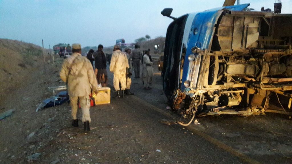 bus overturns