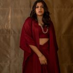 aparna balamurali in wine red dress 011