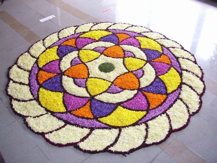 How to Draw Onam Pookalam | designs | Onam Pookalam drawing - YouTube