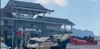 Bus accident in China