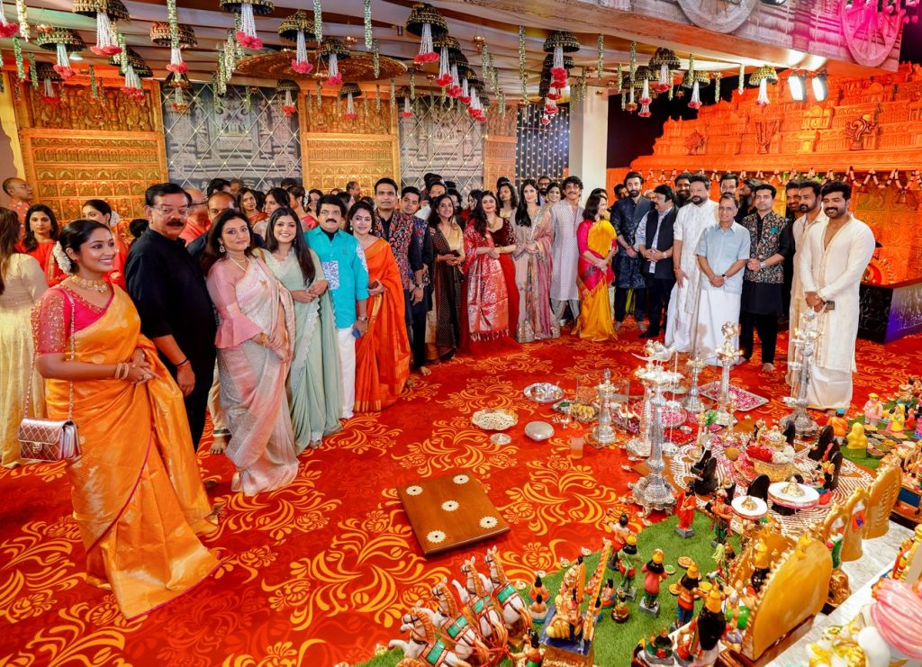 Kalyan Navaratri Pooja attened by Ranbir Kapoor Katrina Kaif R Madhavan Nagarjuna Pritviraj and others