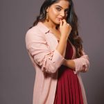 nikhila vimal in anarkali kurta with long jacket 004