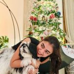 nazriya nazim with her pet dog