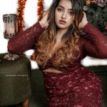malavika menon in wine red fashion dress photos 001