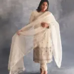 manjima mohan in white salwar with heavy work images 002