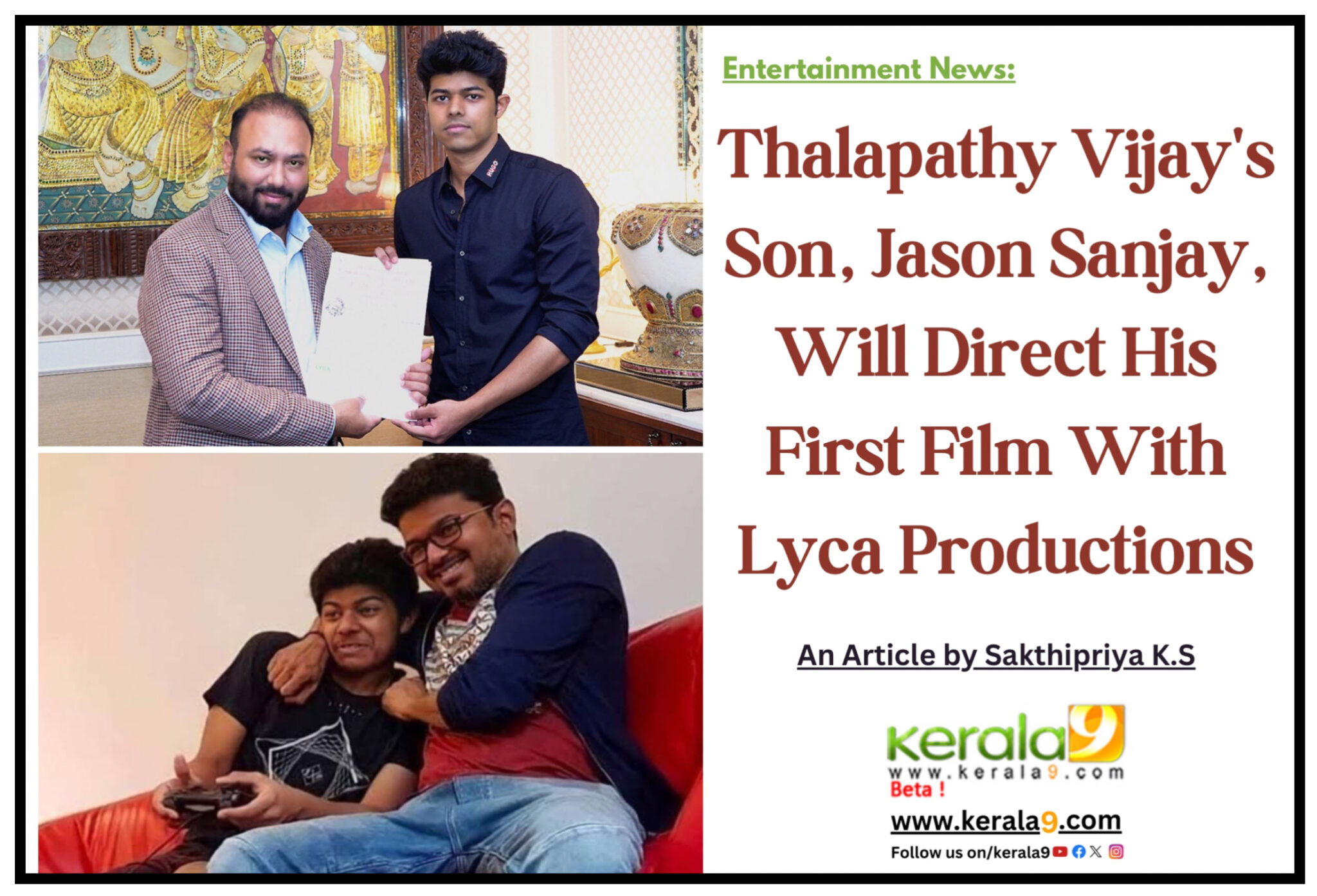Thalapathy Vijay's Son, Jason Sanjay, Will Direct His First Film With
