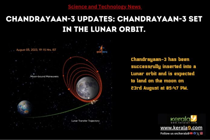 CHANDRAYAAN 3 UPDATES: CHANDRAYAAN 3 SET IN THE LUNAR ORBIT. 1