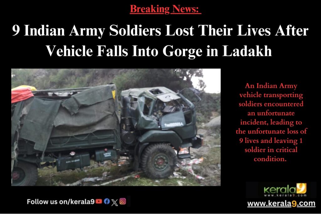 9 Indian Army Soldiers Lost Their Lives After Vehicle Falls Into Gorge in Ladakh 1