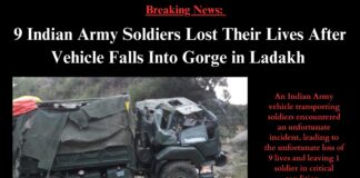 9 Indian Army Soldiers Lost Their Lives After Vehicle Falls Into Gorge in Ladakh 1