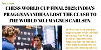 Add a headingCHESS WORLD CUP FINAL 2023: INDIA'S PRAGGNANANDHAA LOST THE CLASH TO THE WORLD NO.1 MAGNUS CARLSEN. 1