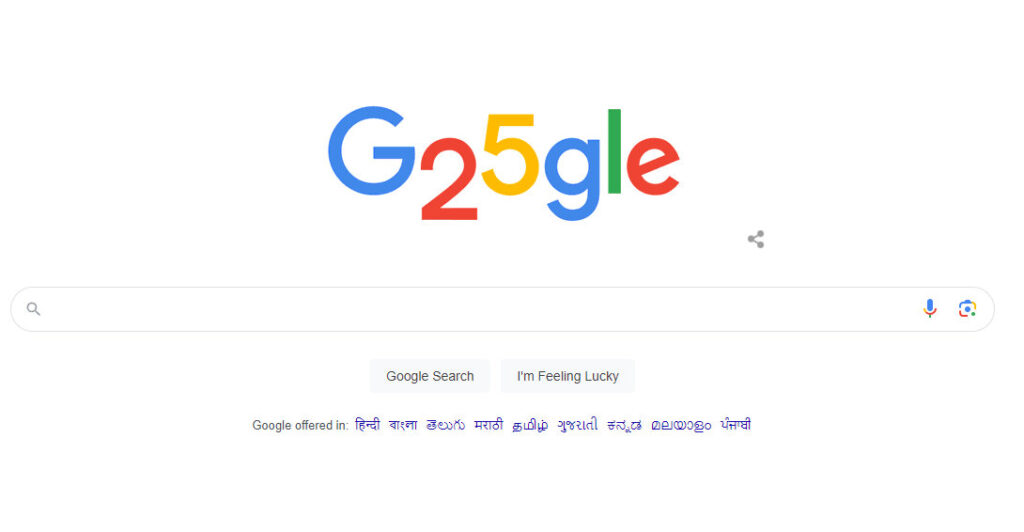 Google 25th birthday