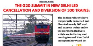 The G20 summit in New Delhi led Cancellation and diversion of 300 trains