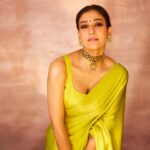 nayanthara latest photoshoot in Green Crepe saree 005
