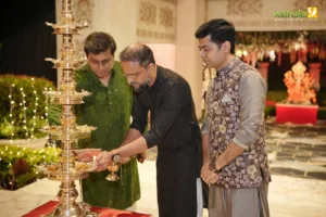 Actor Narain and Director Jude Antony with Karthik R at kalyan navratri 2024 photos - Kerala9.com Actor Narain and Director Jude Antony with Karthik R at kalyan navratri 2024 photos