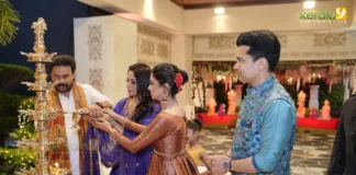 dileep kavya family at kalyan navratri 2024 photos 019