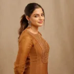 nikhila vimal in choco brown kurta photos 001