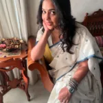 srinda mol in white saree photos