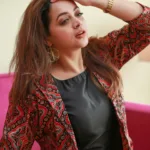 actress bhavana in stylish blazer and pants dress style images 005