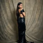 rashmika mandanna in black saree photos