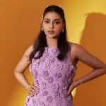 aishwarya lekshmi in purple colour dress photos