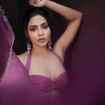 aishwarya lekshmi in purple colour lehanga dress photos 001
