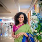 mareena michael kurisingal in saree with blouse dress ideas images 004