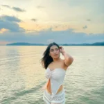 saniya iyappan in beach dress vacation ideas photos