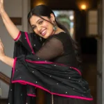 veena nandakumar in black salwar suit dress photos 003