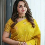 bhavana in mango yellow saree photos 005
