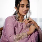 namitha pramod in purple kurta set style ideas photos