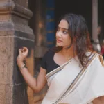 aditi ravi in kerala set saree photos
