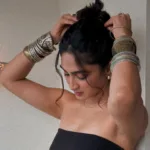 deepti sati in strapless black cropped top photos 007