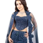 actress trisha krishnan in deep blue canvas style outfit photos 005