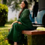 anumol saree look trends photos