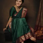 gayathri r suresh in green pattu saree photos-001