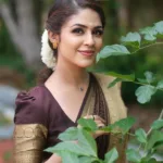 malavika wales in coffee brown pattu saree photos-001
