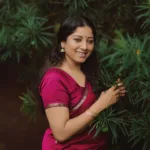 actress anumol in magenta colour pattu saree with makeup ideas look photos-003