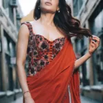 samantha in red saree with blouse style photos-002