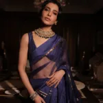 samantha ruth prabhu in blue pattu saree tissue saree photos 004