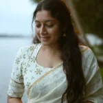 anumol in onam saree with blouse style photos-004