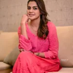 anusree in pink kurti co ord set photos 001