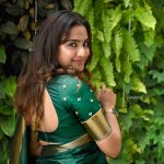 actress aditi ravi in pattu saree with latest blouse design ideas photos-002